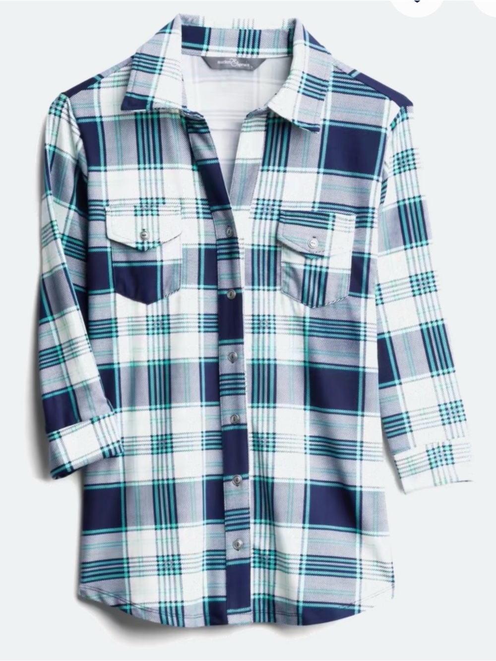Market & Spruce Perrina Button Down Knit Top size XS